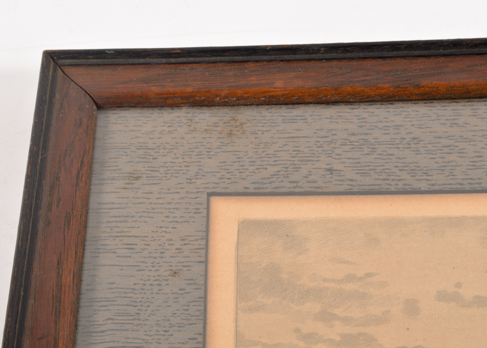 Antique, Signed Etching by Charles X. Harris