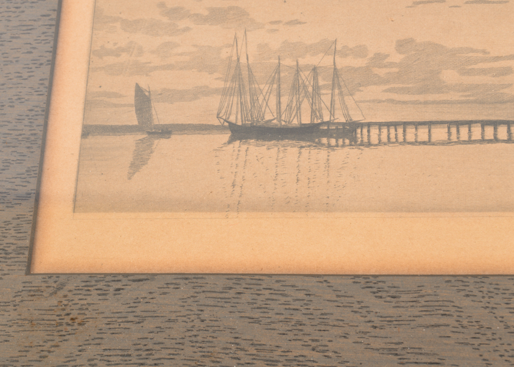 Antique, Signed Etching by Charles X. Harris