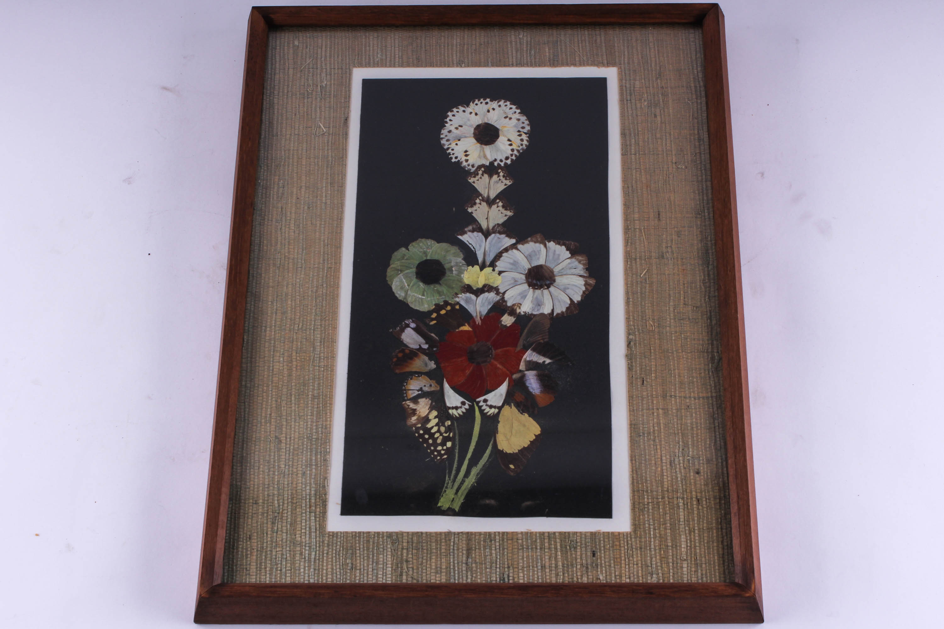 Framed Mixed Media Floral Art