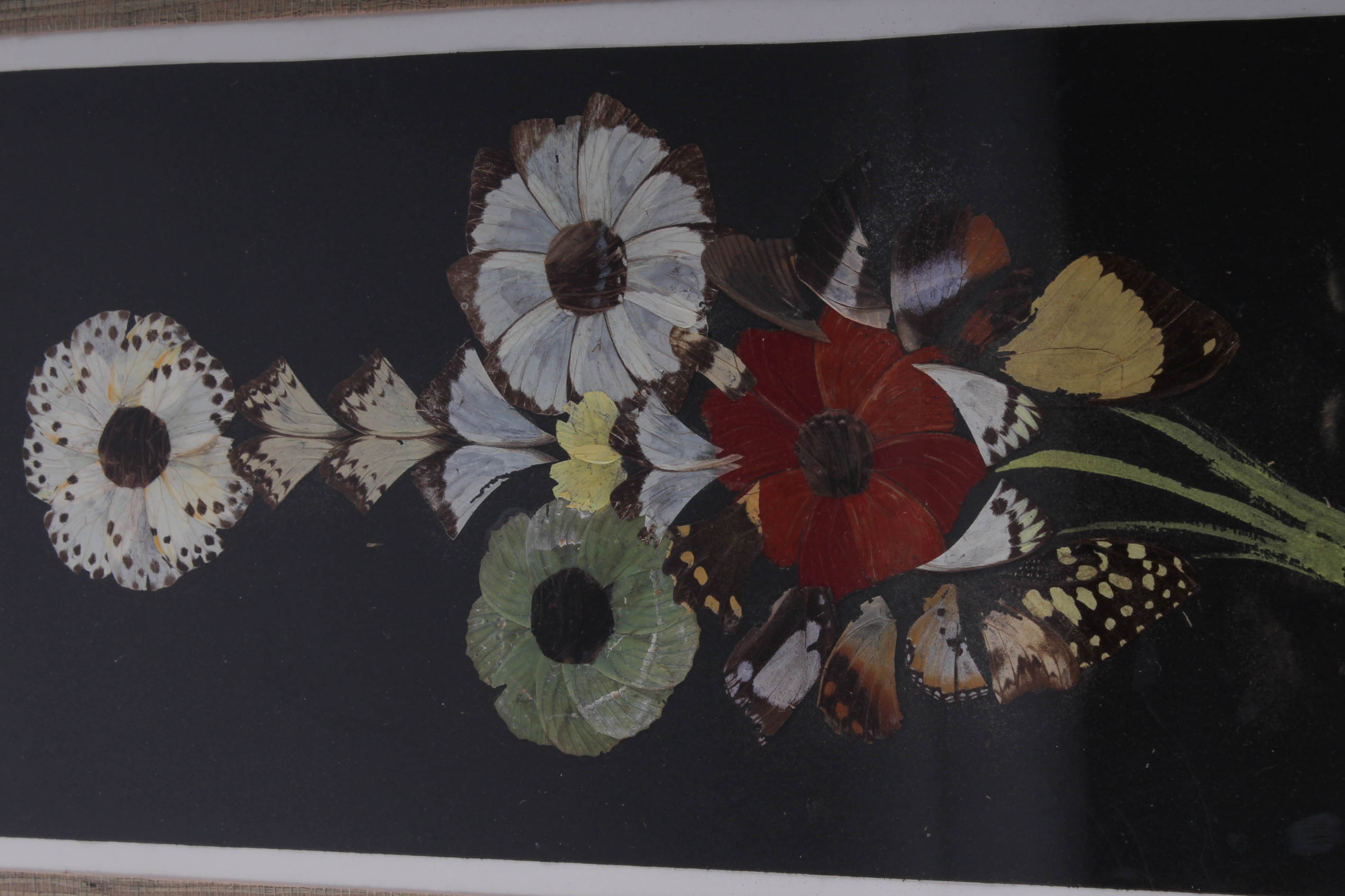 Framed Mixed Media Floral Art