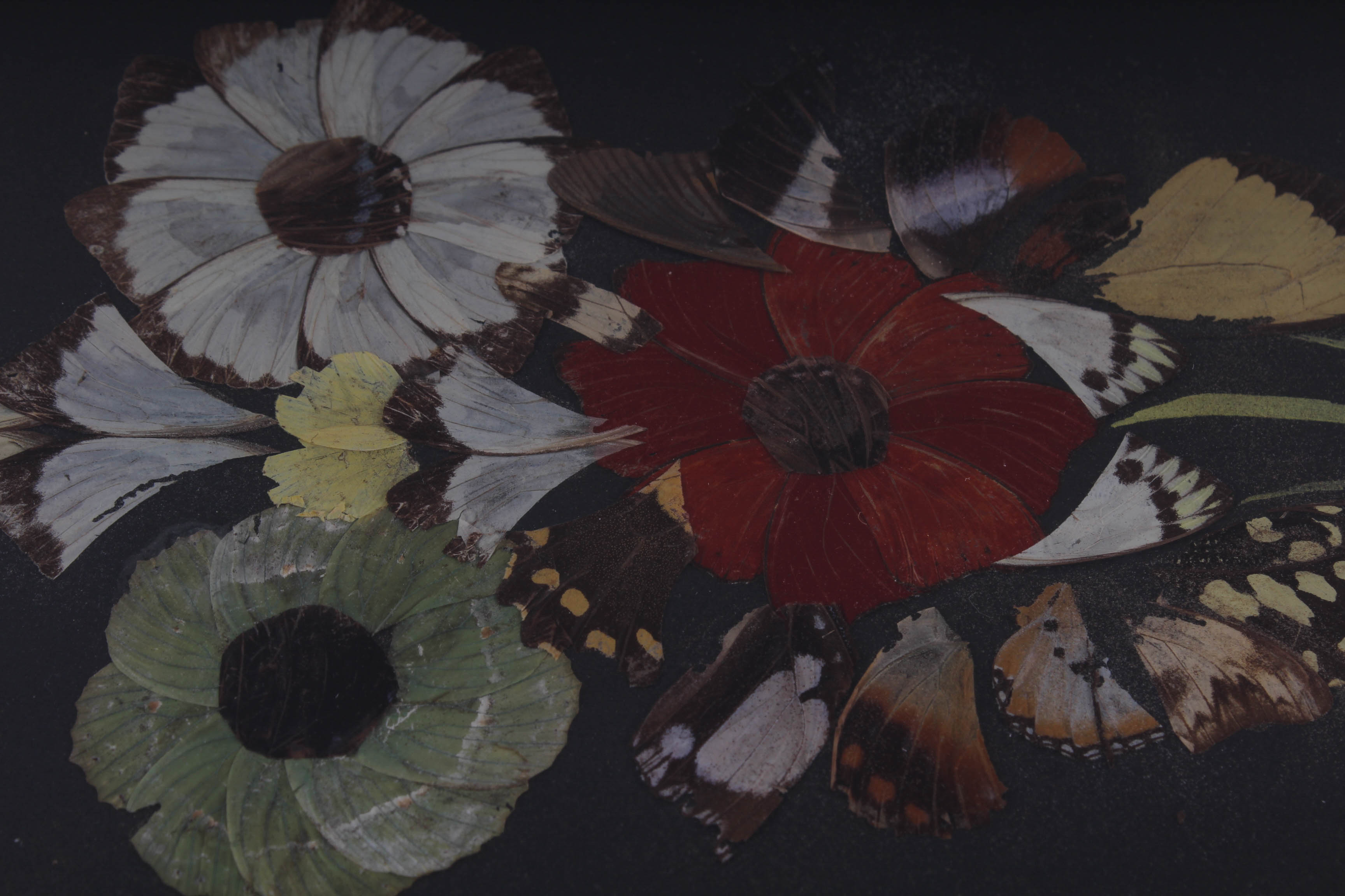 Framed Mixed Media Floral Art