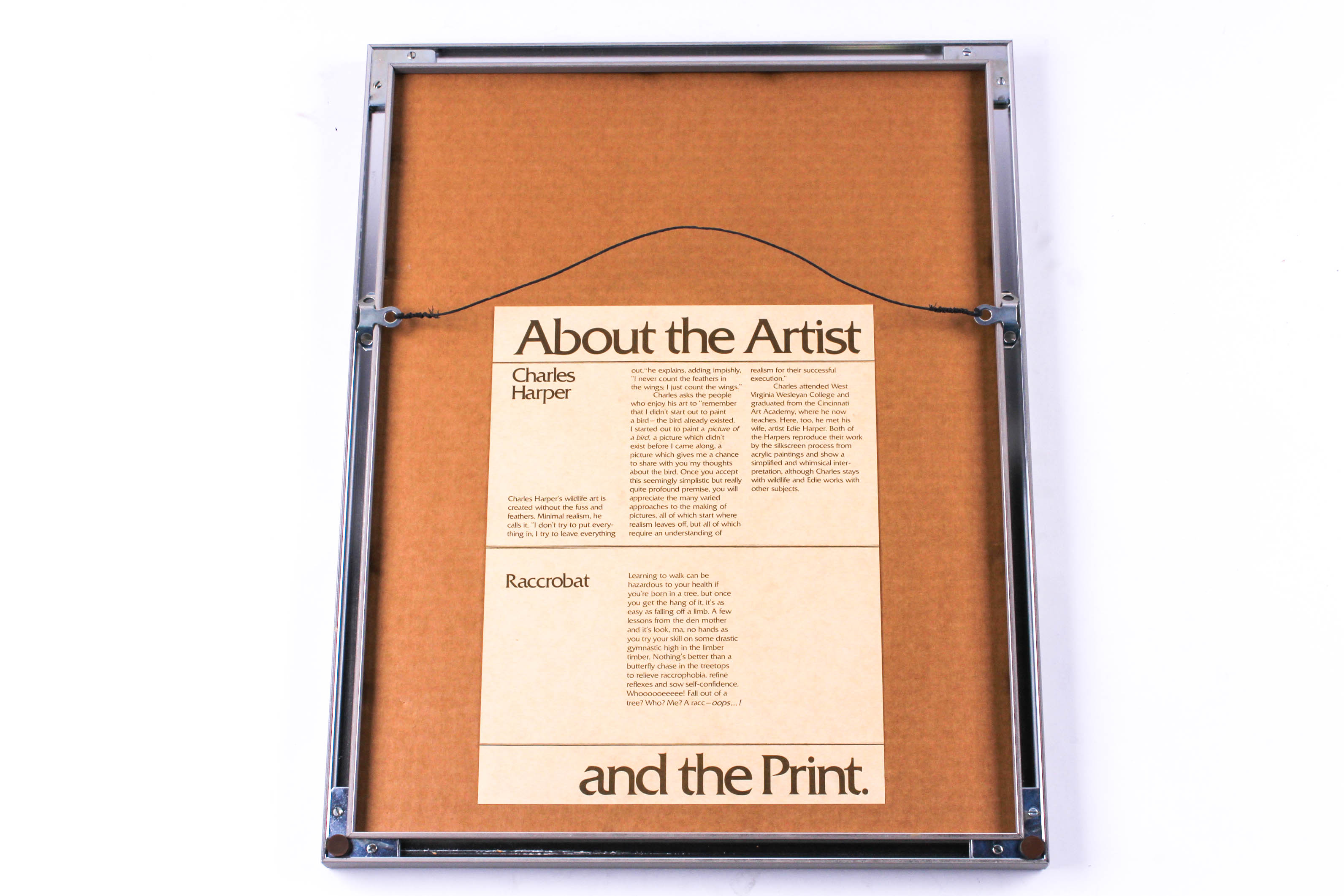 "Raccrobat" Charley Harper Signed Offset Lithograph Print