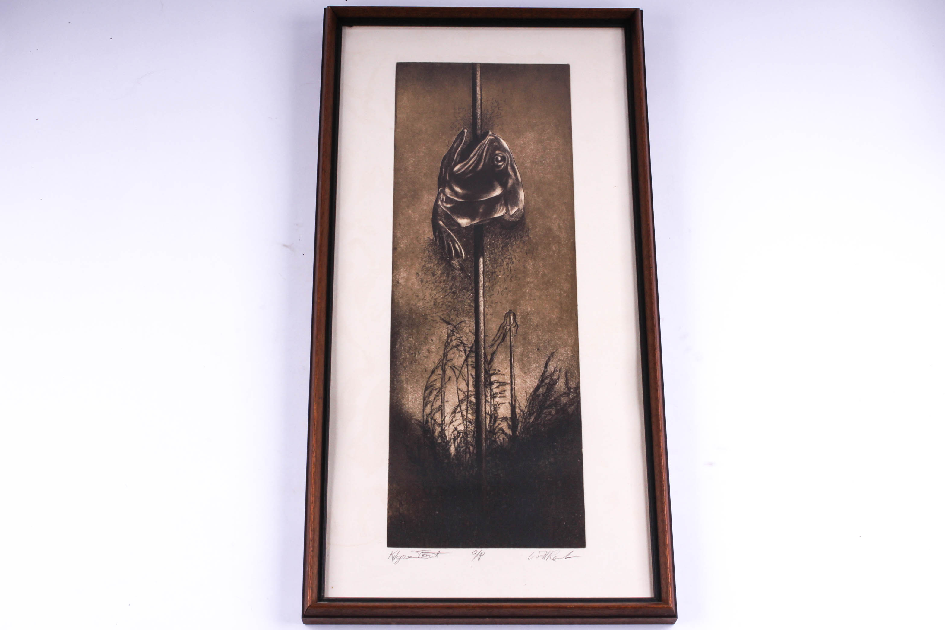 W H Rawls Artist Proof "Kilgore Trout" Aquatint Etching