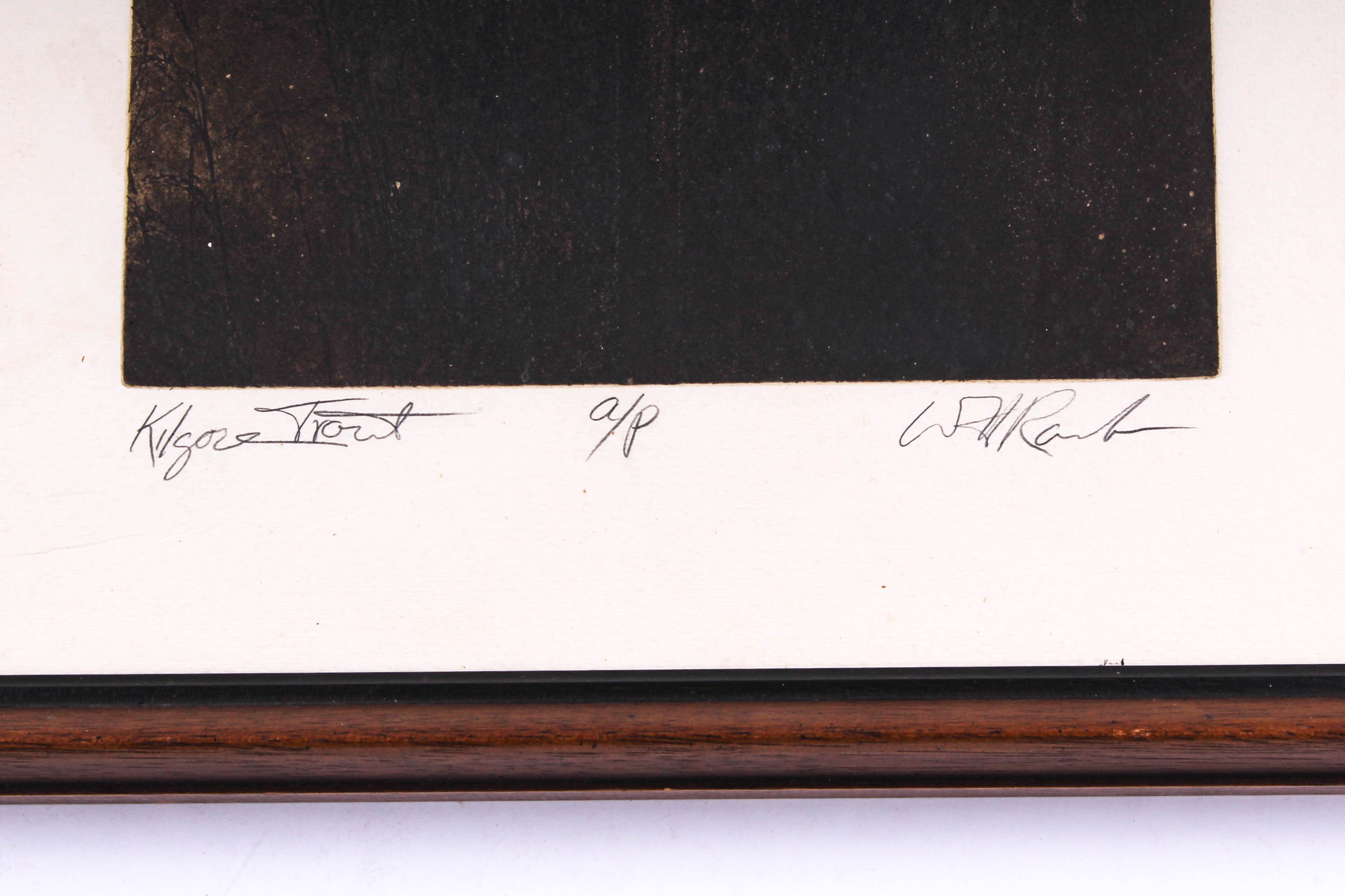 W H Rawls Artist Proof "Kilgore Trout" Aquatint Etching