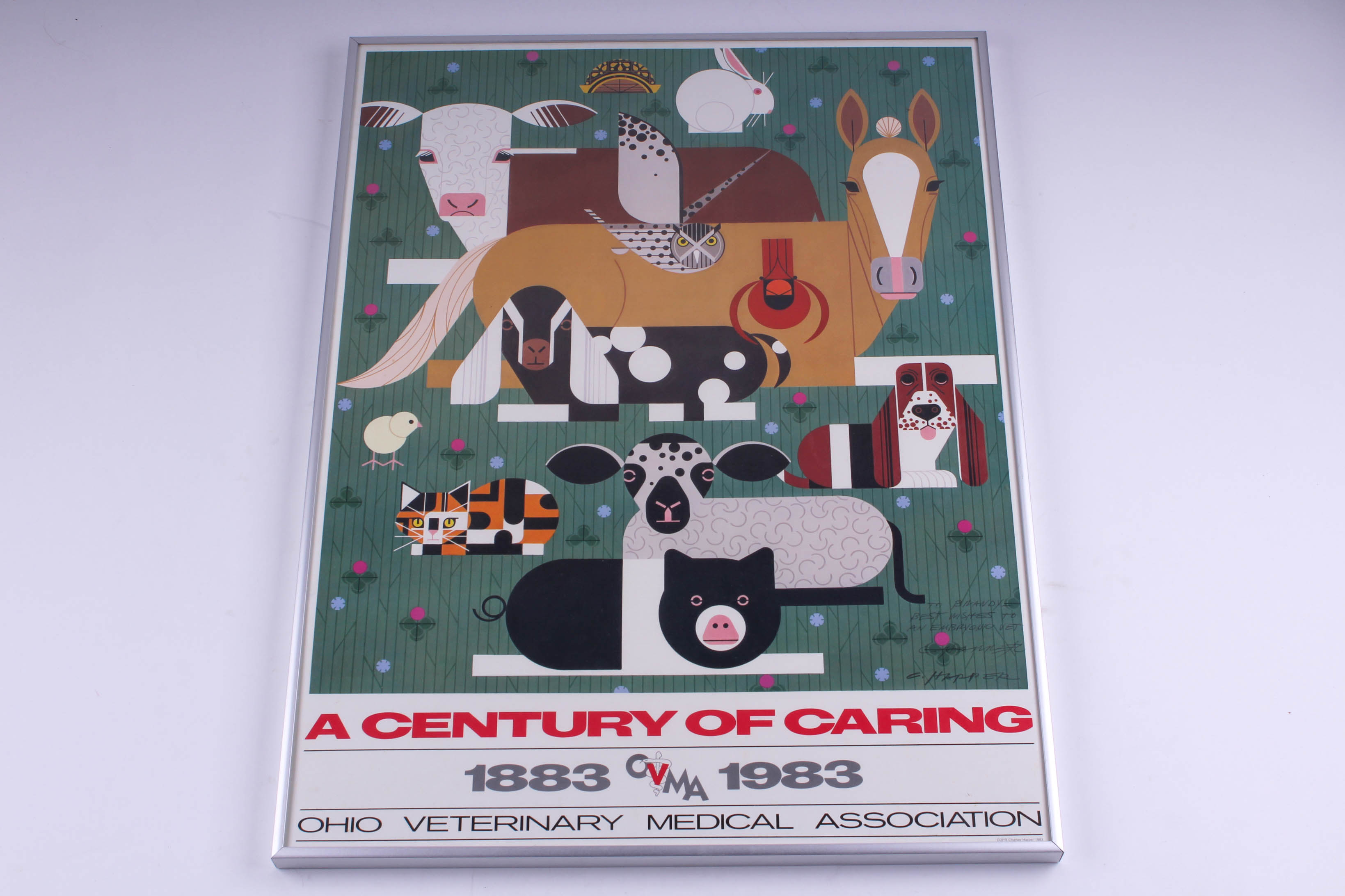 Signed Charley Harper OVMA Centennial Poster