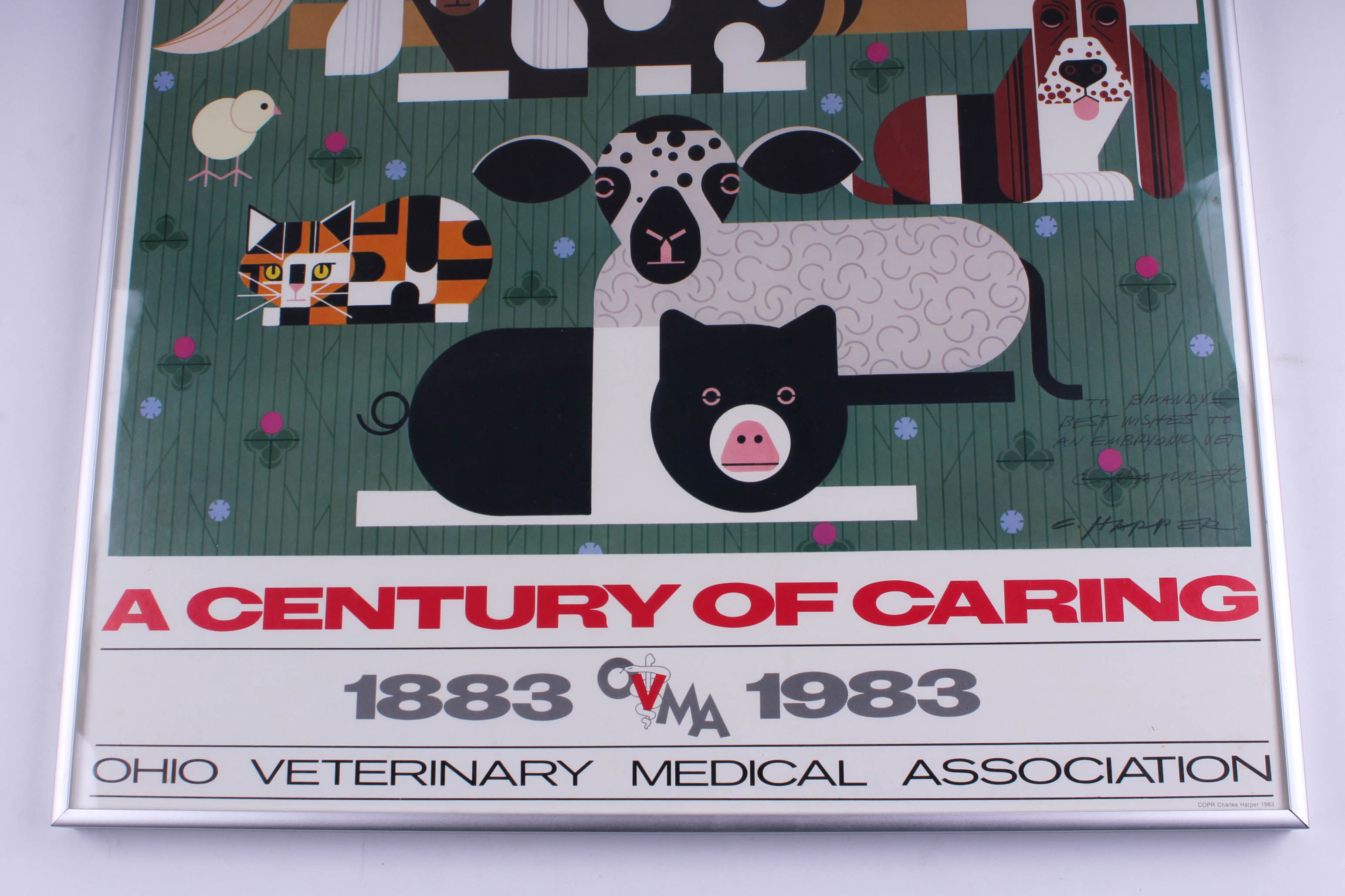 Signed Charley Harper OVMA Centennial Poster