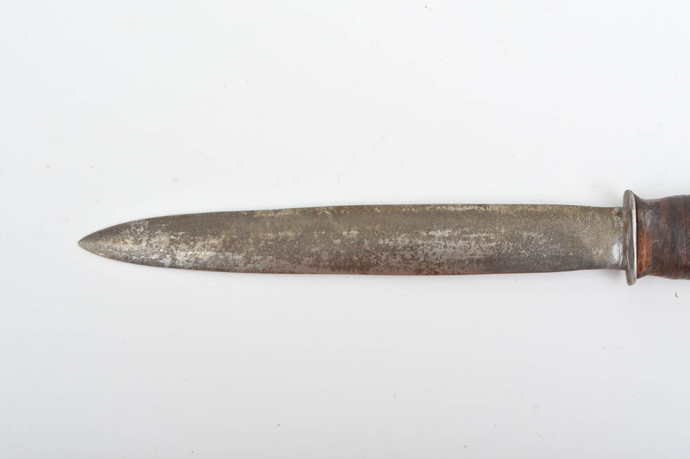 Pair of Antler and Leather Handled Hunting Knives