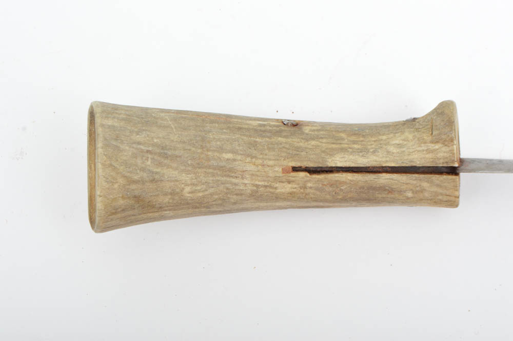 Pair of Antler and Leather Handled Hunting Knives