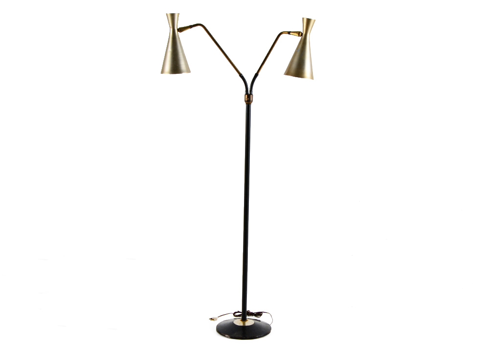 1950s Double-Arm Floor Lamp