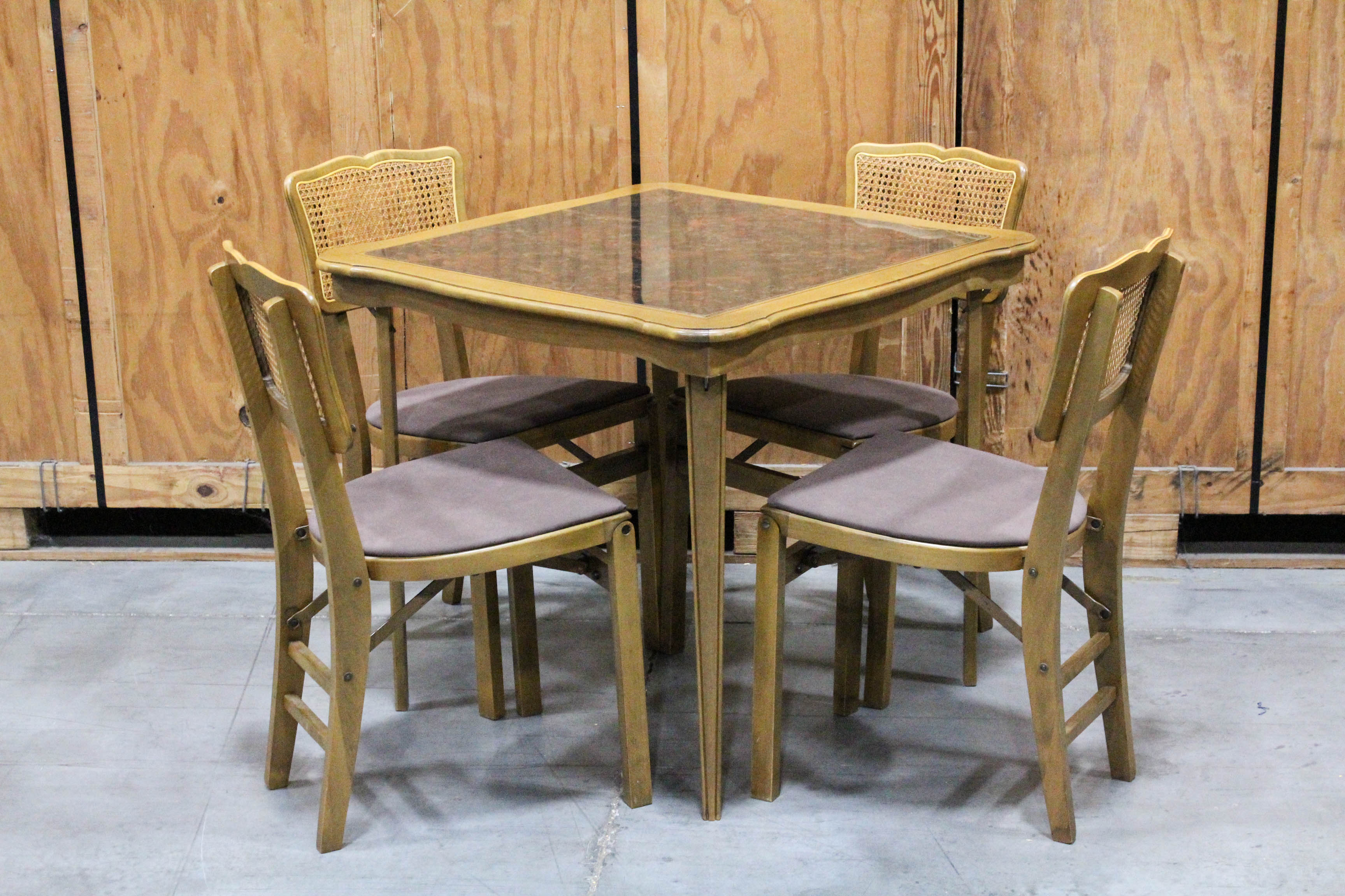 Vintage Stakmore Folding Table and Chairs
