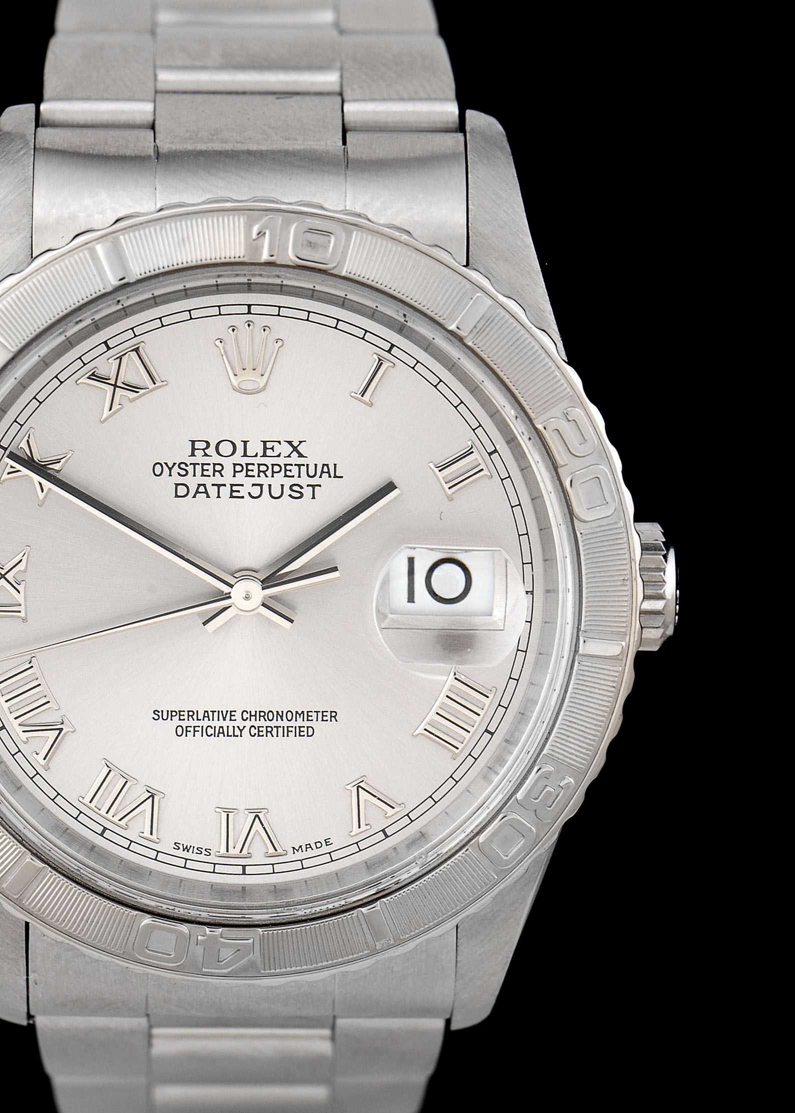 Rolex Datejust Turnograph 16264 18K White Gold and Steel Auto