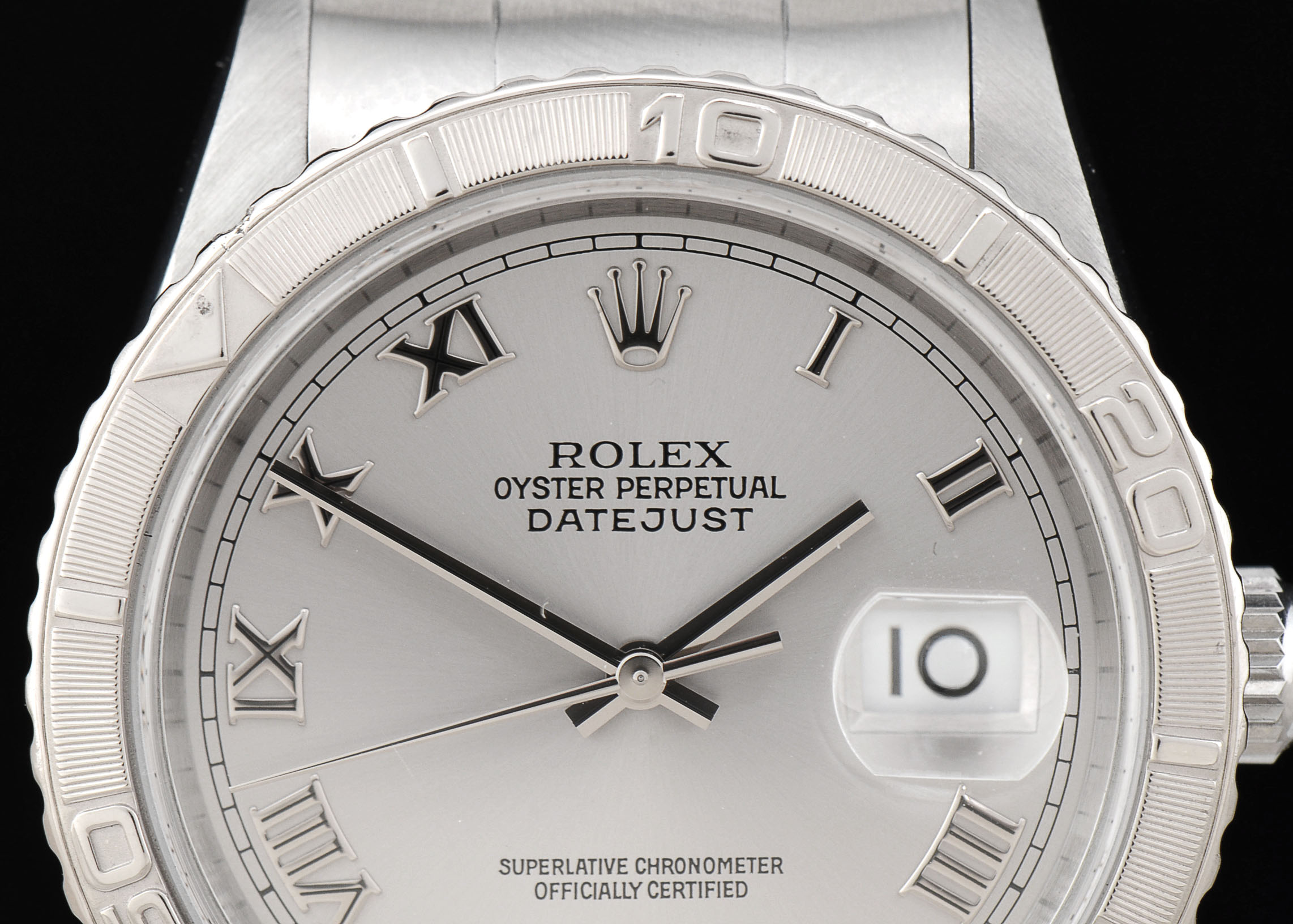 Rolex Datejust Turnograph 16264 18K White Gold and Steel Auto