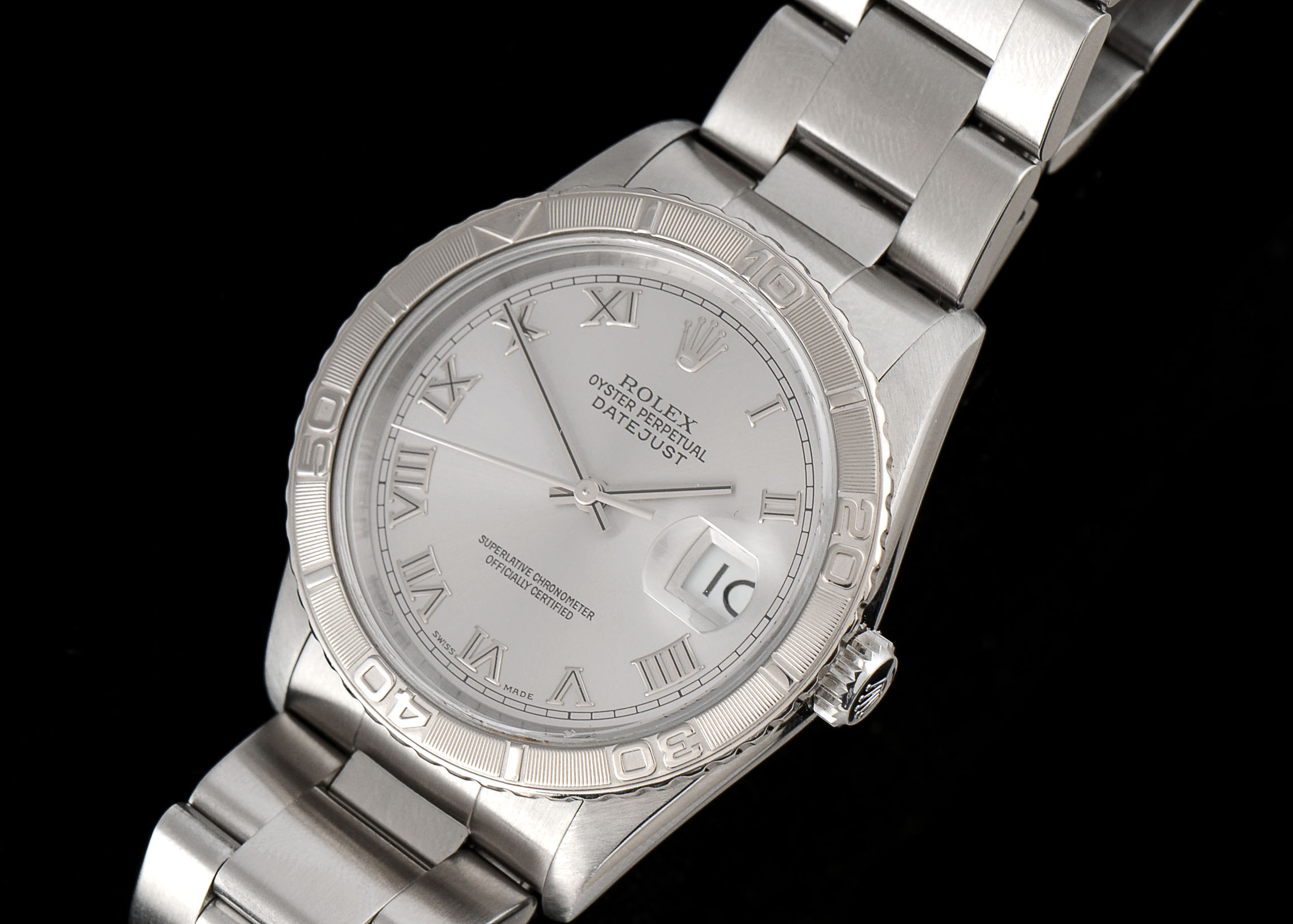 Rolex Datejust Turnograph 16264 18K White Gold and Steel Auto