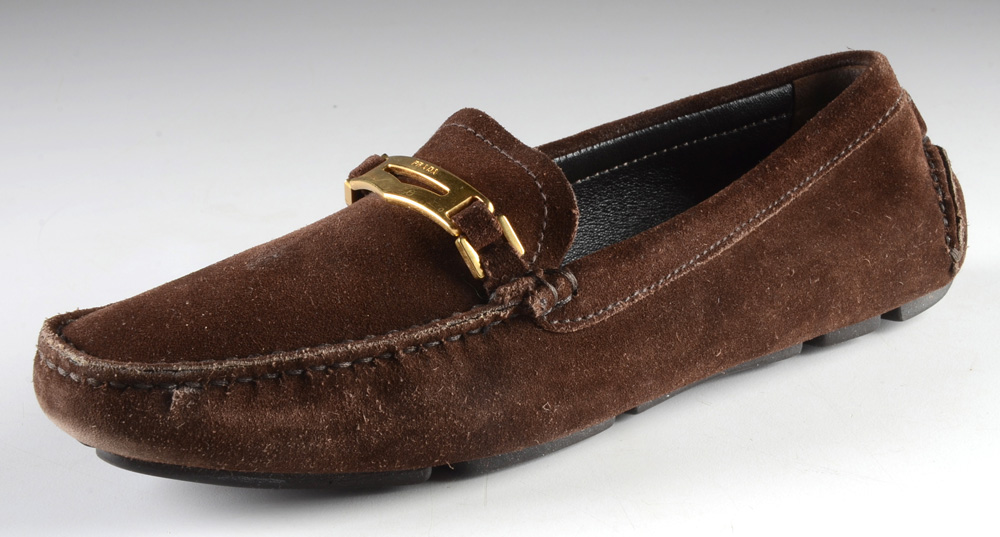 Women's Prada Brown Suede Drivers