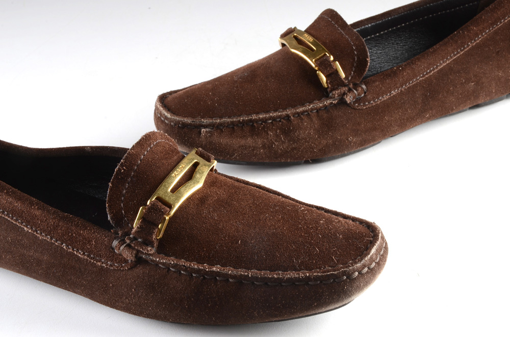 Women's Prada Brown Suede Drivers