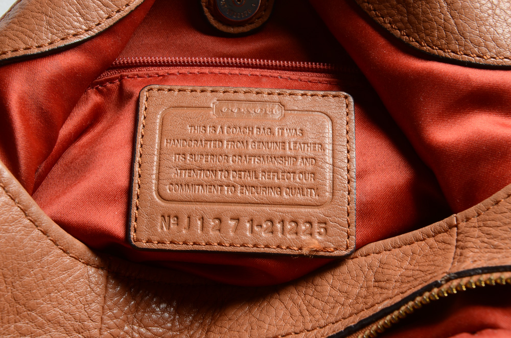 Coach Madison Maggie Light Brown Pebbled Leather Tote