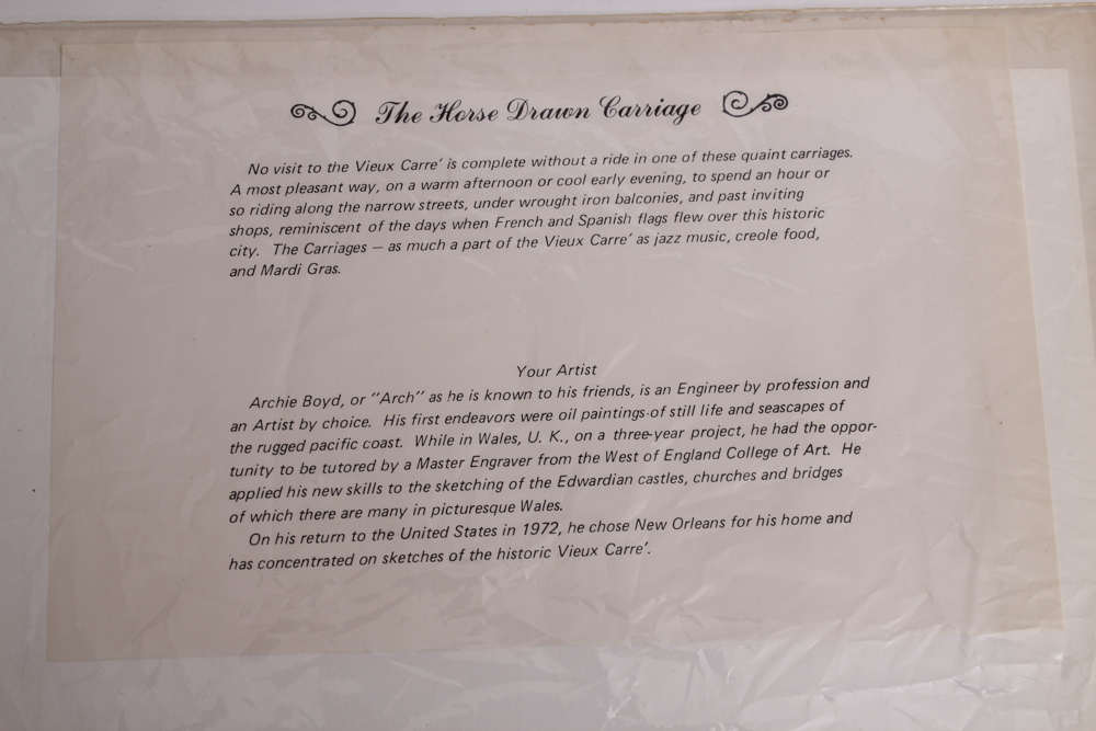 New Orleans Souvenir Prints by Archie C. Boyd