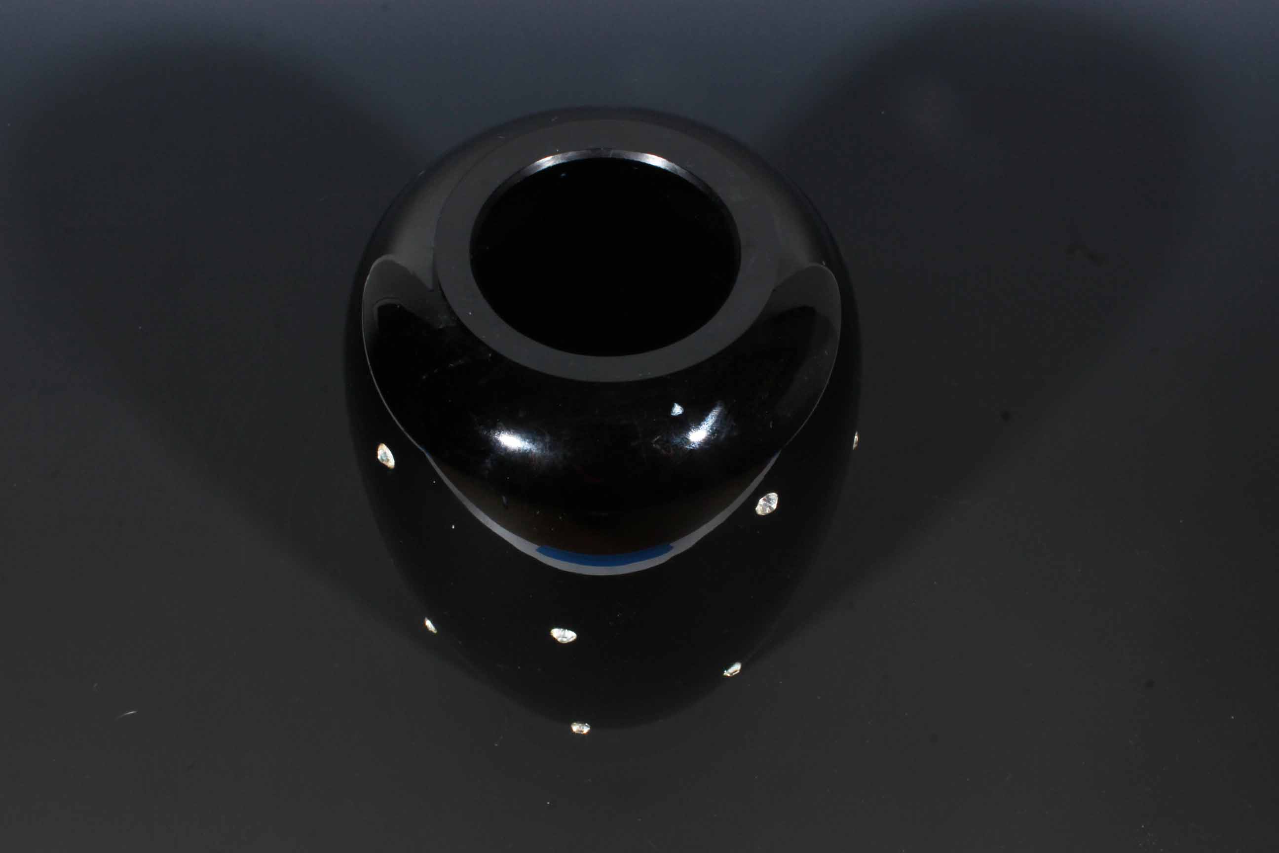 Black Glass Vase