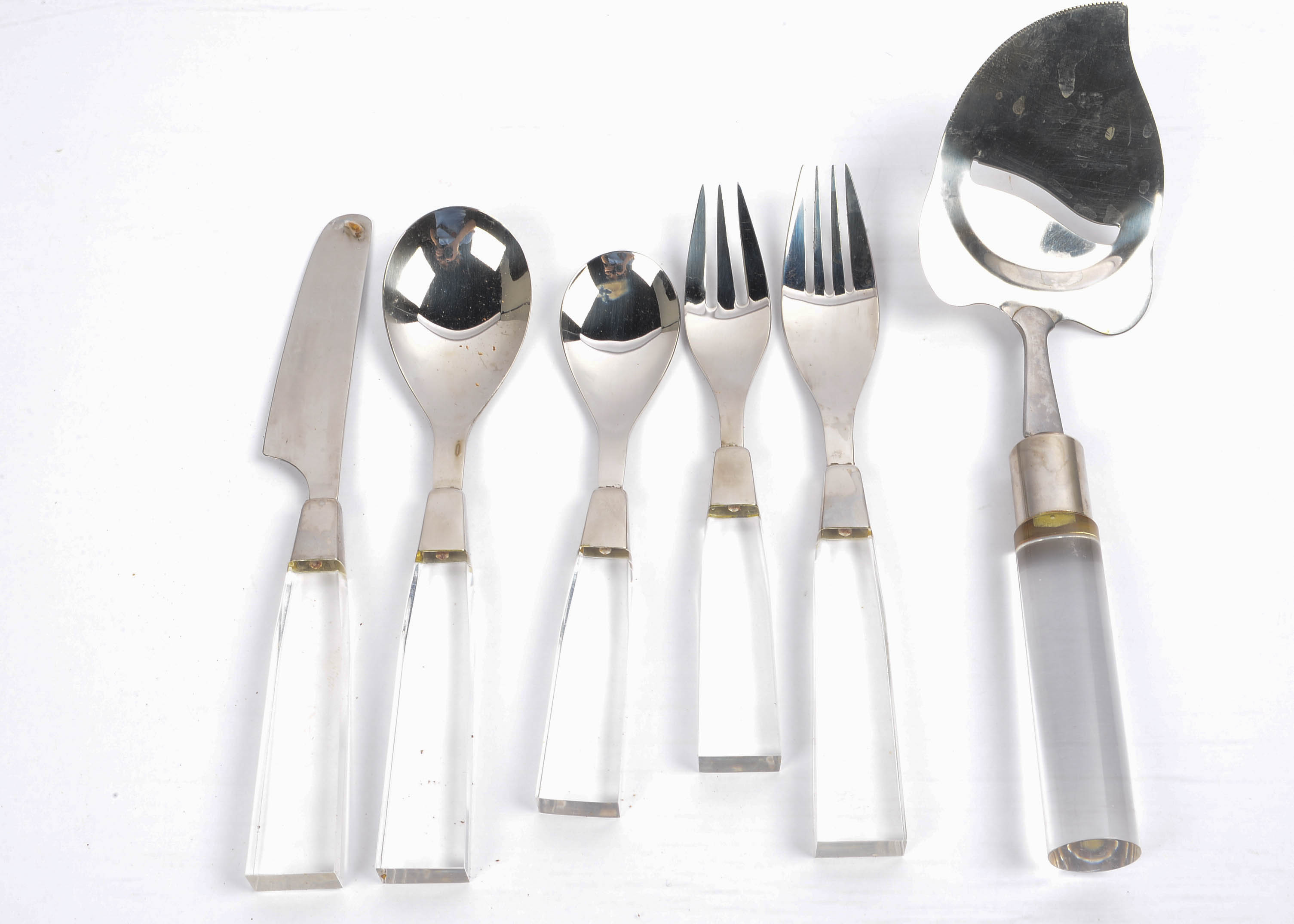 31 Pieces of Supreme Cutlery Vintage 1970s Lucite Flatware