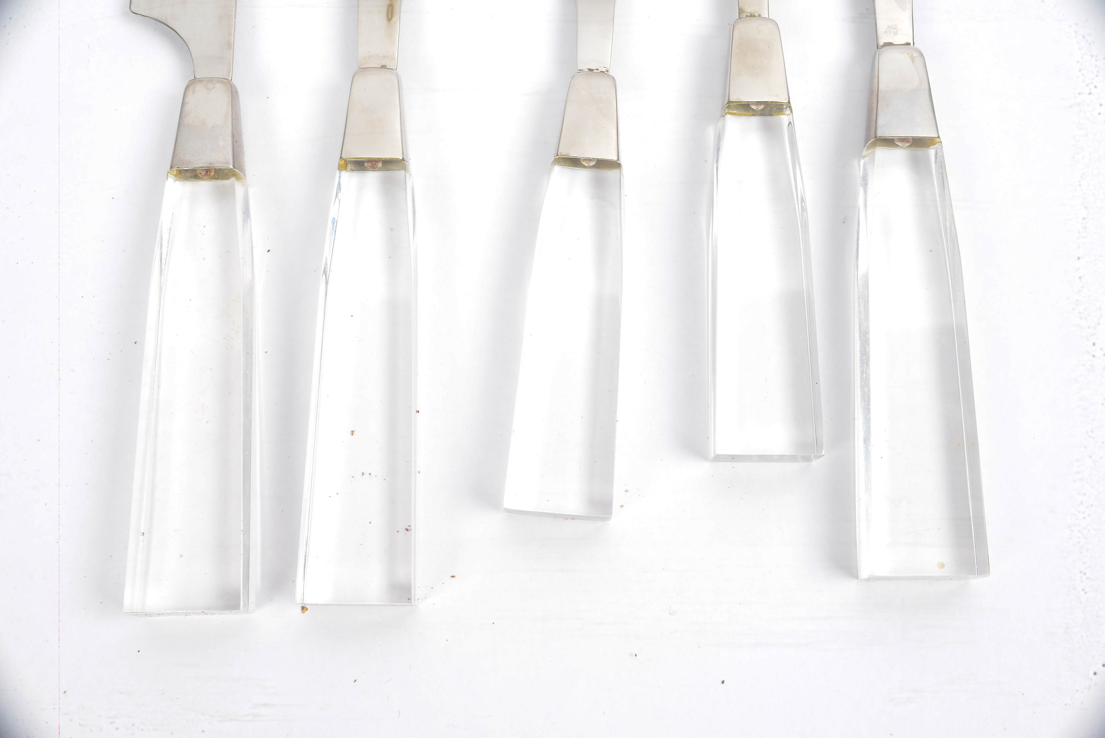 31 Pieces of Supreme Cutlery Vintage 1970s Lucite Flatware