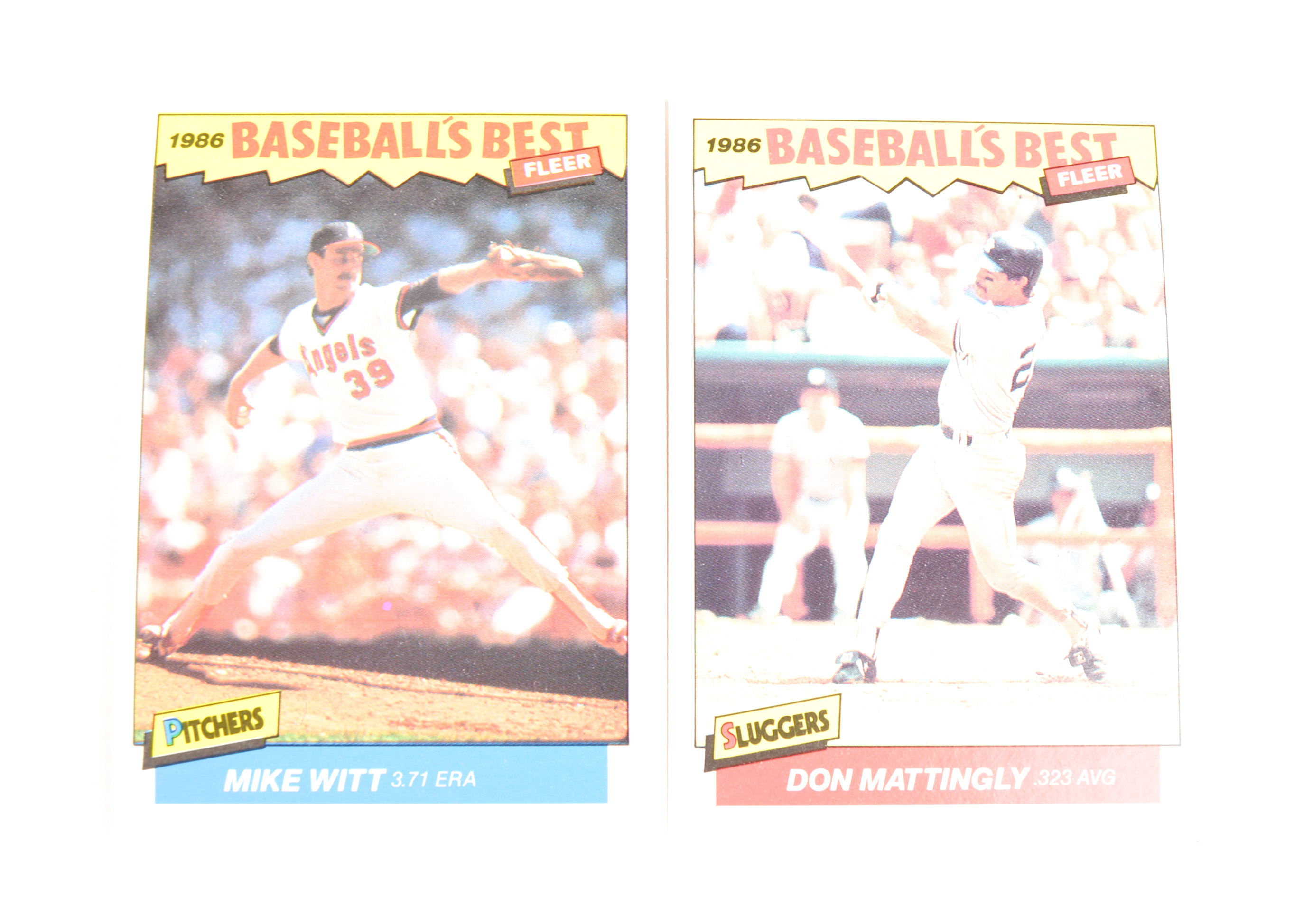 Vintage 1986 Sluggers vs. Pitchers Cards by Fleer