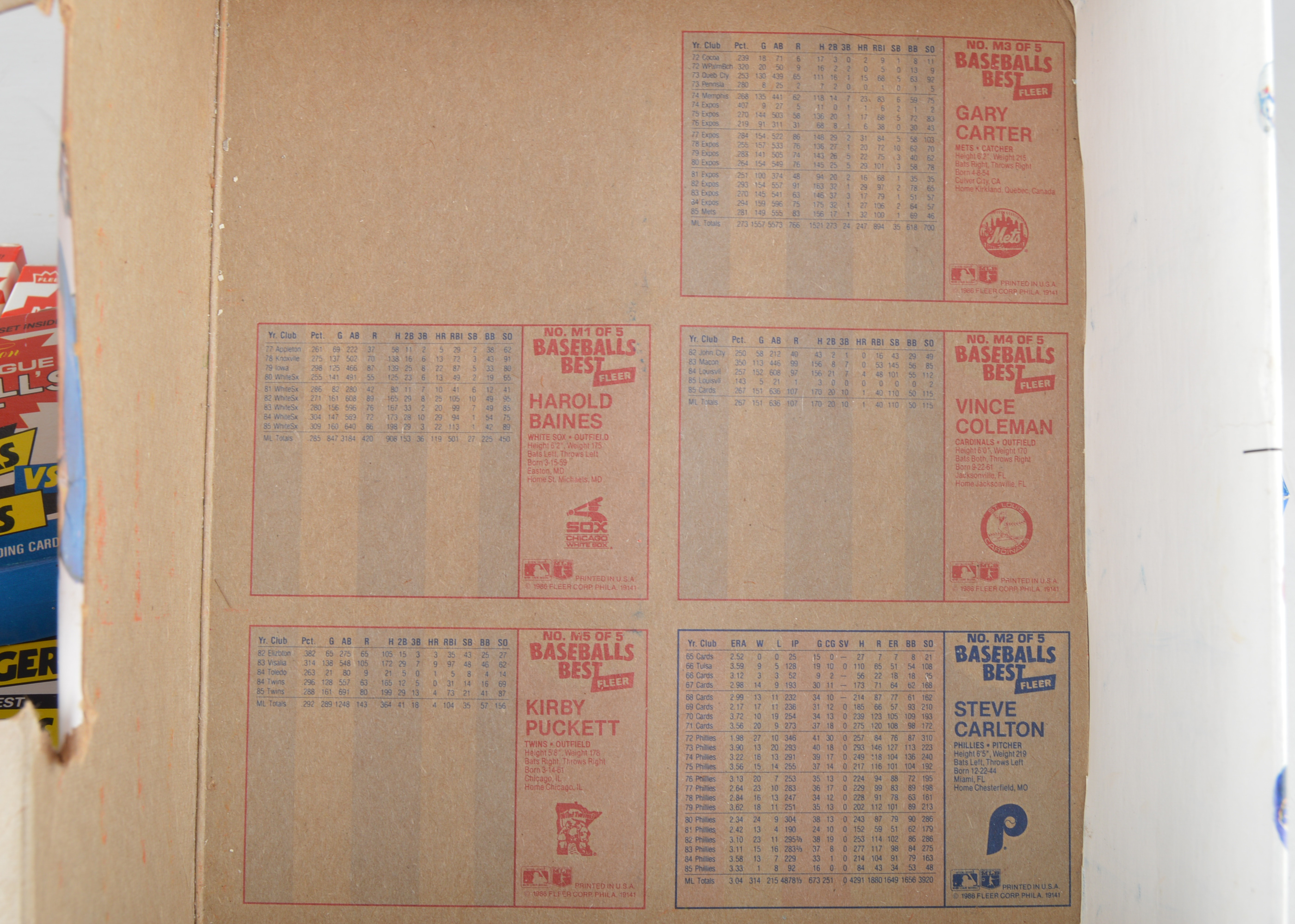 Vintage 1986 Sluggers vs. Pitchers Cards by Fleer