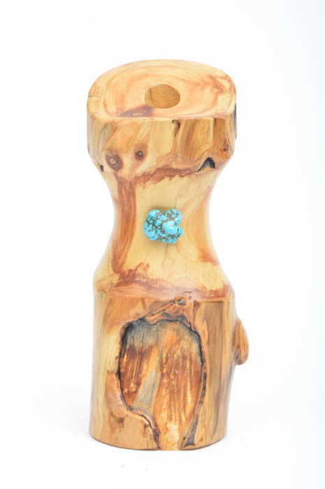 Turned Wooden Candle Holders