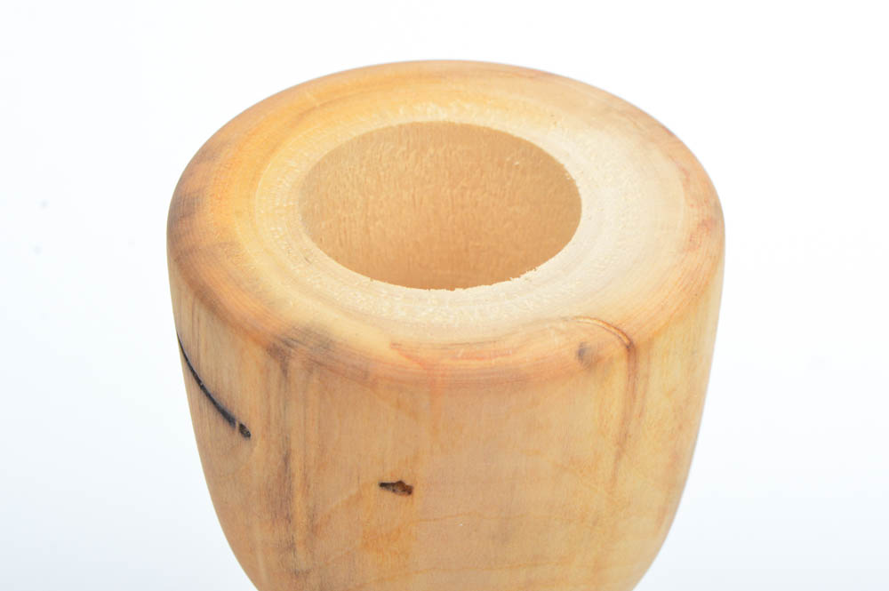 Turned Wooden Candle Holders