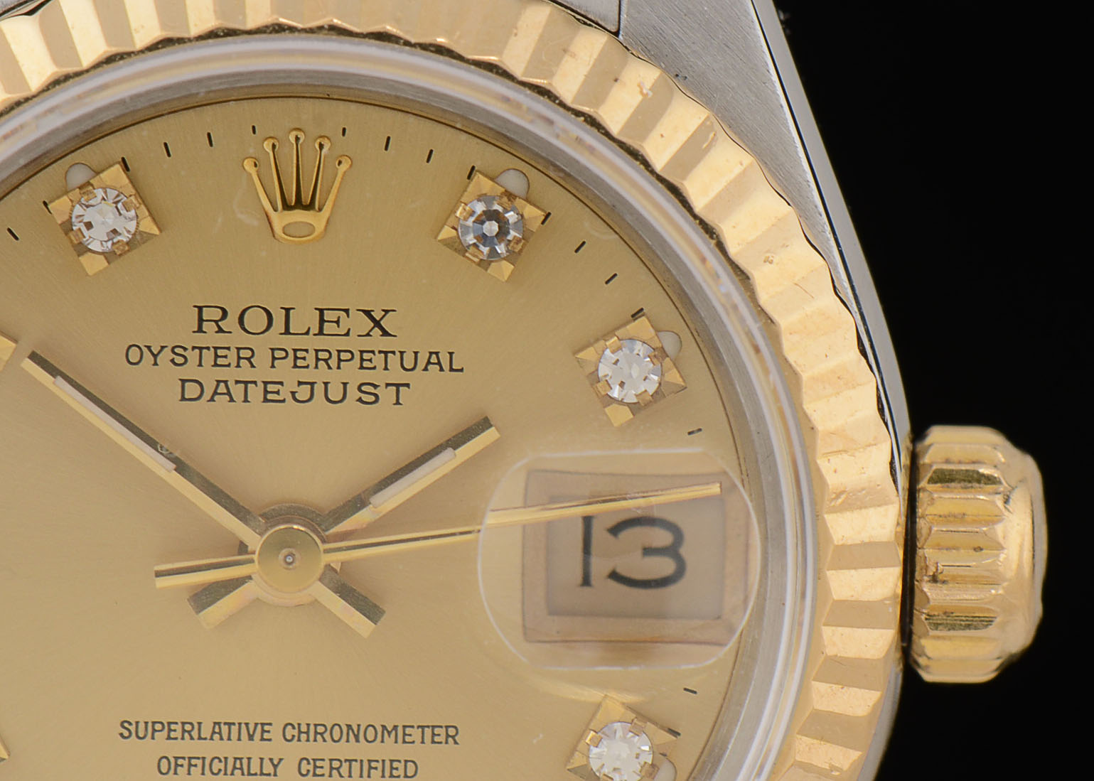 Women's Rolex Diamond Oyster Perpetual Datejust Watch