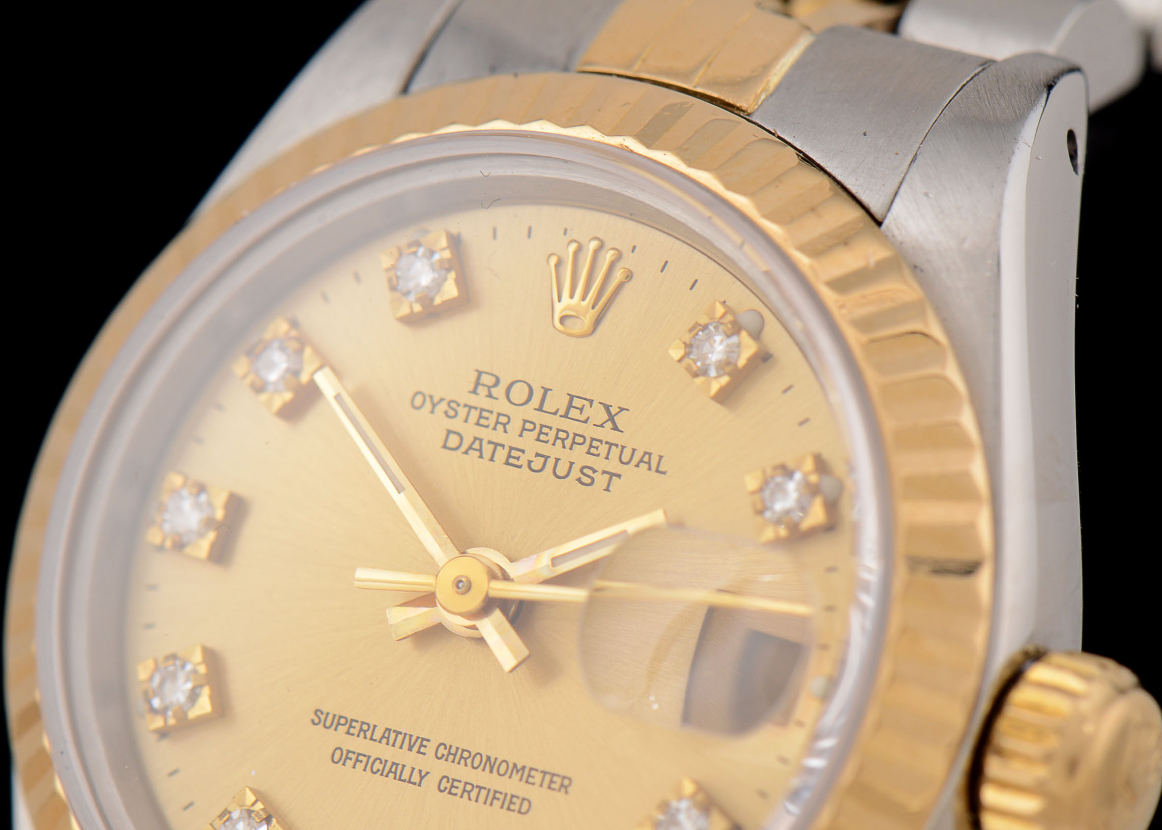 Women's Rolex Diamond Oyster Perpetual Datejust Watch