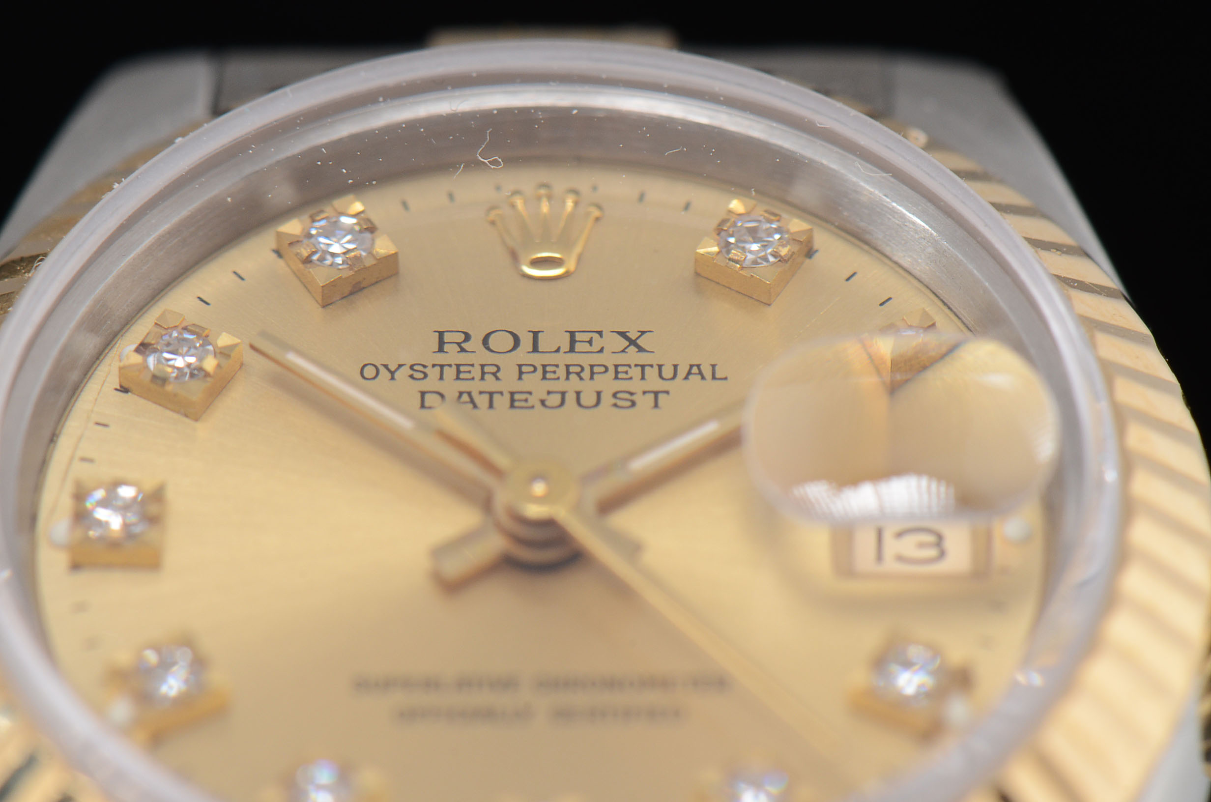 Women's Rolex Diamond Oyster Perpetual Datejust Watch