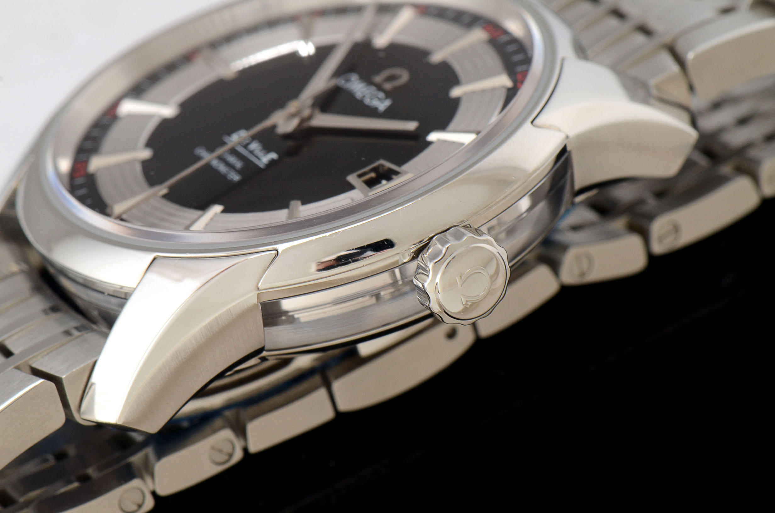 Men's Omega DeVille Hour Vision Black 8500 Bracelet 41MM Watch