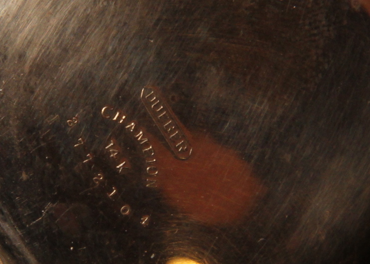 14K Yellow Gold Pocket Watch Cases and Gold with Diamond Watch Slide