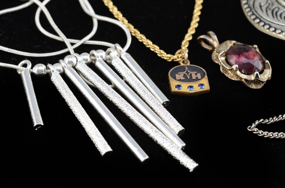 Group of Costume Jewelry Including Matisse Renoir Copper Earrings