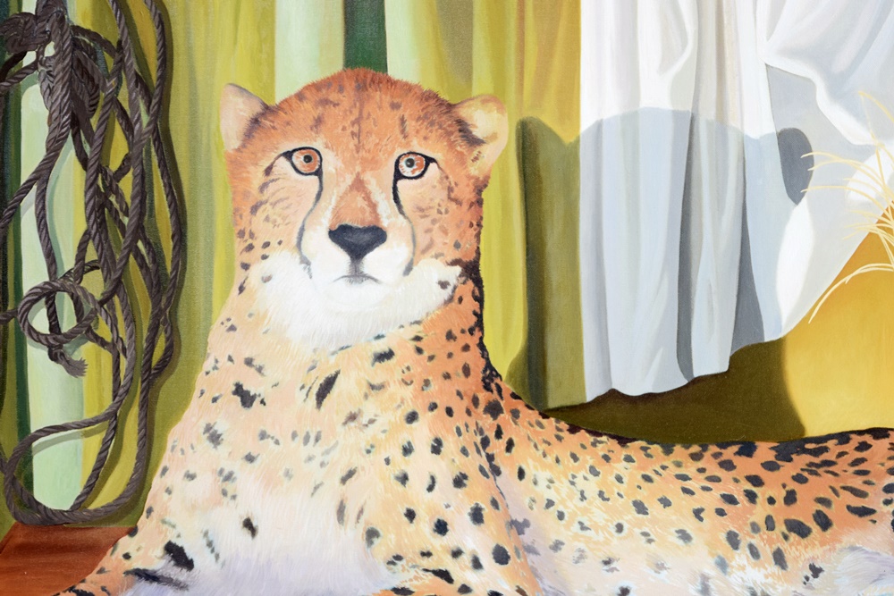 Michael Scott Still Life Cheetah Oil Painting