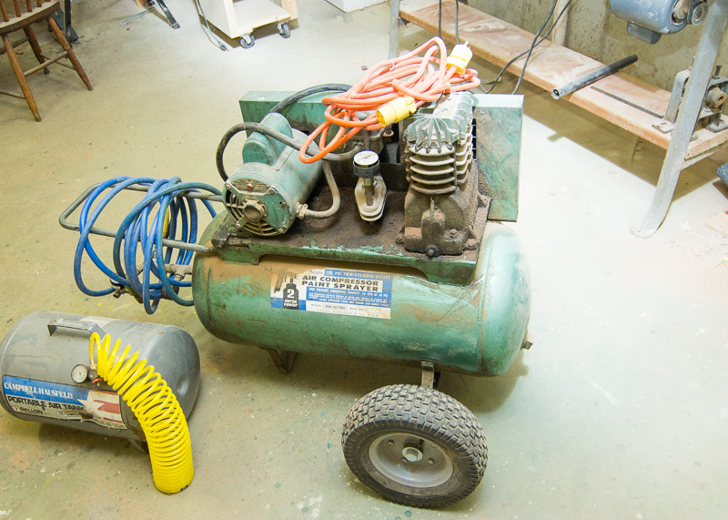 Sears Air Compressor and Campbell Hausfeld Air Tank