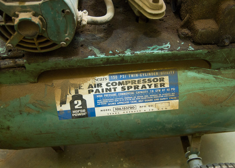 Sears Air Compressor and Campbell Hausfeld Air Tank