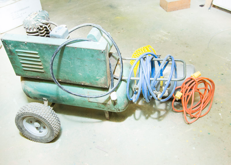 Sears Air Compressor and Campbell Hausfeld Air Tank