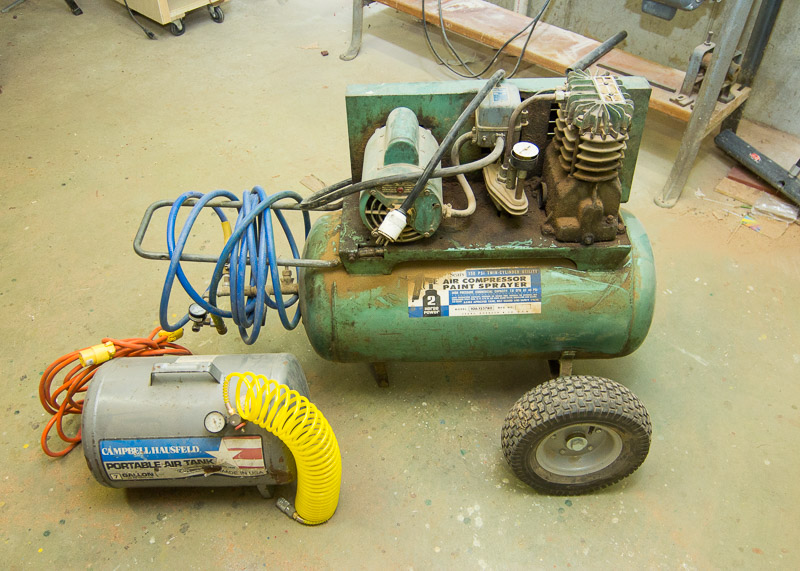 Sears Air Compressor and Campbell Hausfeld Air Tank