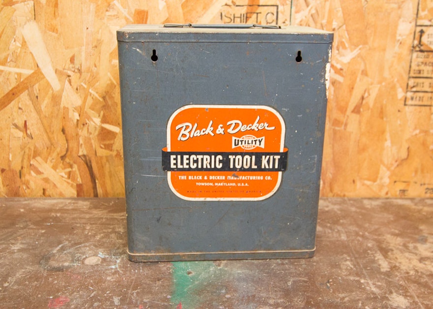 Vintage Black & Decker "Electric Tool Kit" Tool Box