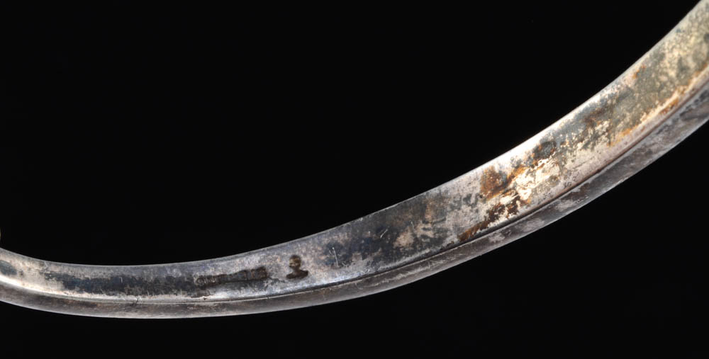 Native American Sterling Silver and Turquoise Inlay Cuff Bracelet