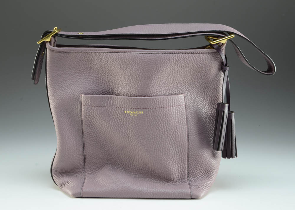 Coach Legacy Pebbled Leather Duffel in Lilac | EBTH