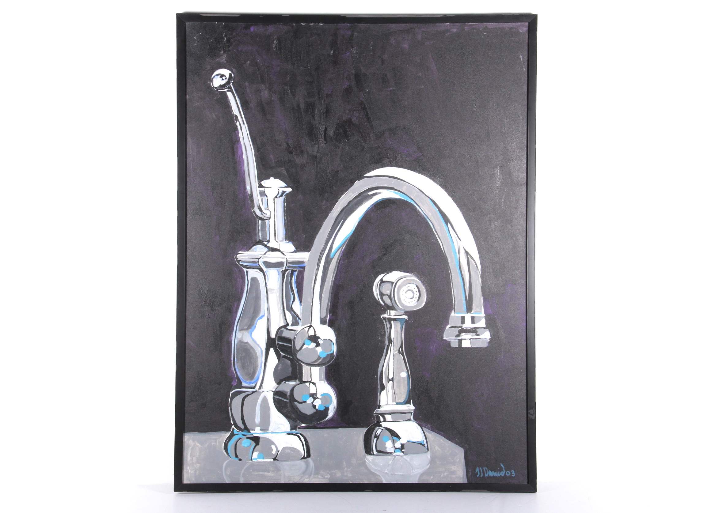 Original Signed Acrylic Large Scale Painting