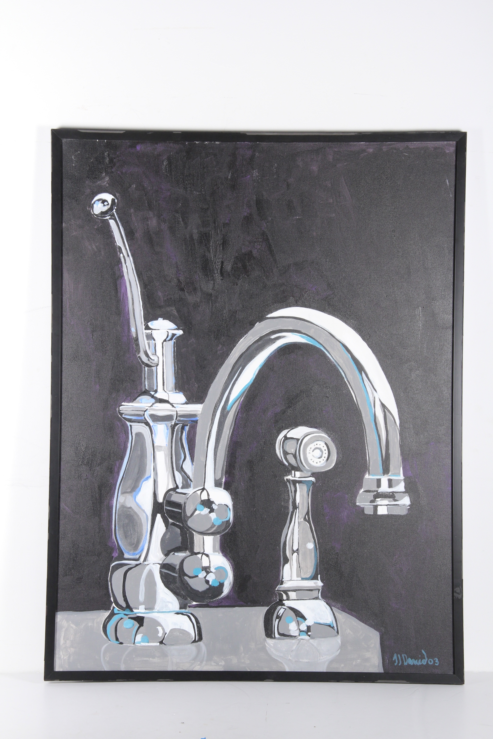 Original Signed Acrylic Large Scale Painting