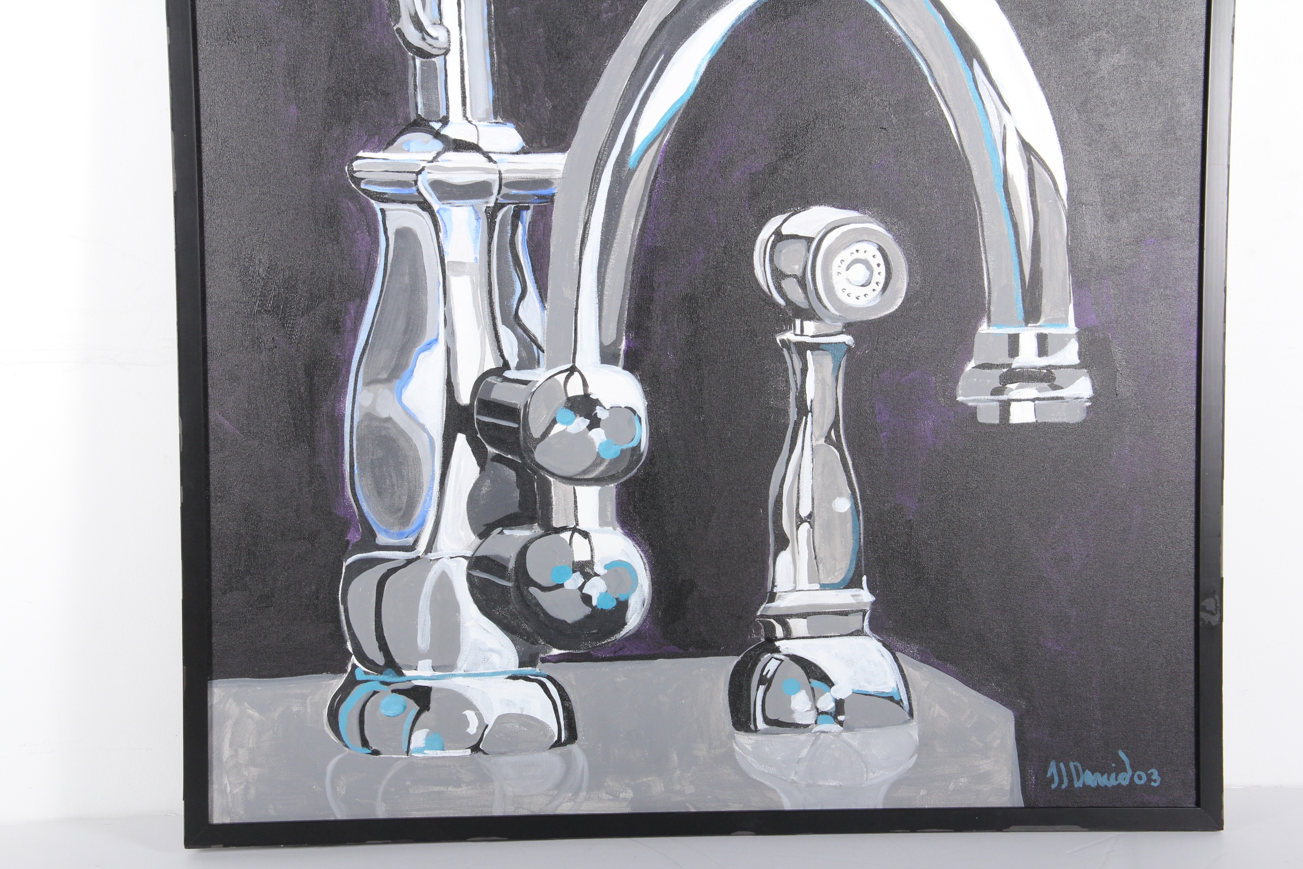 Original Signed Acrylic Large Scale Painting