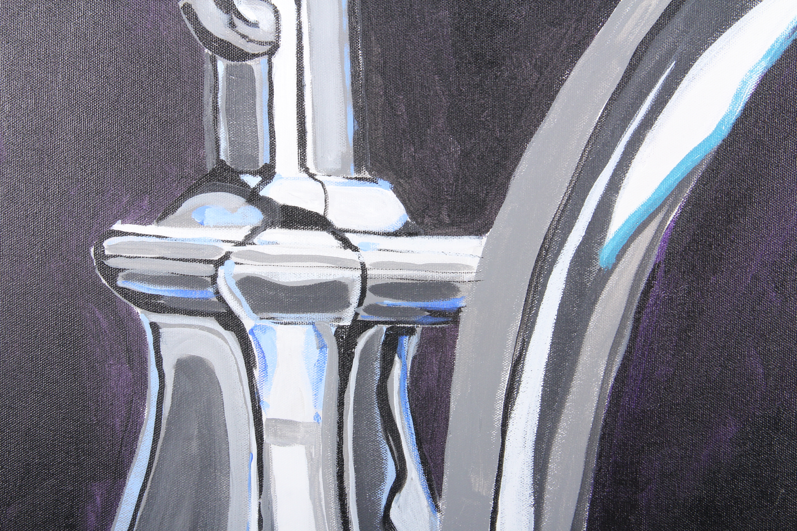 Original Signed Acrylic Large Scale Painting