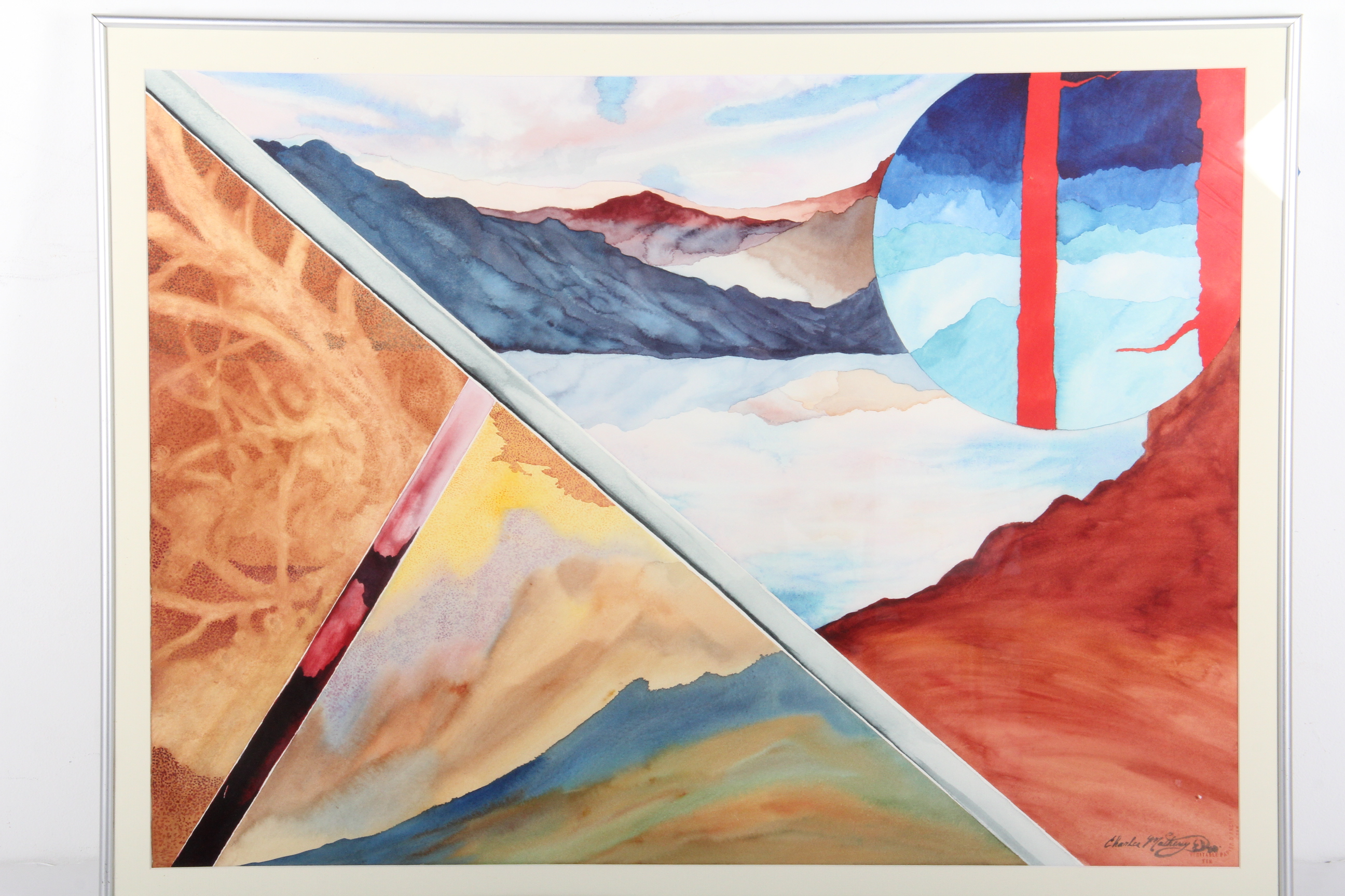 Charles Matheny Abstract Landscape Watercolor