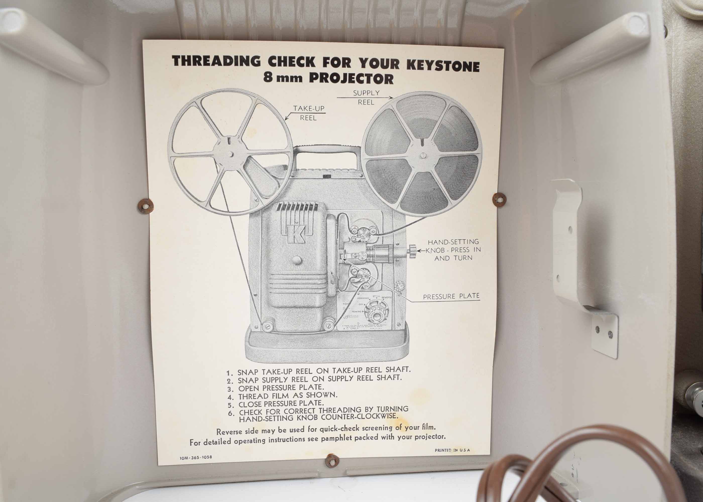 Vintage Keystone 8MM Film Projector Model K100