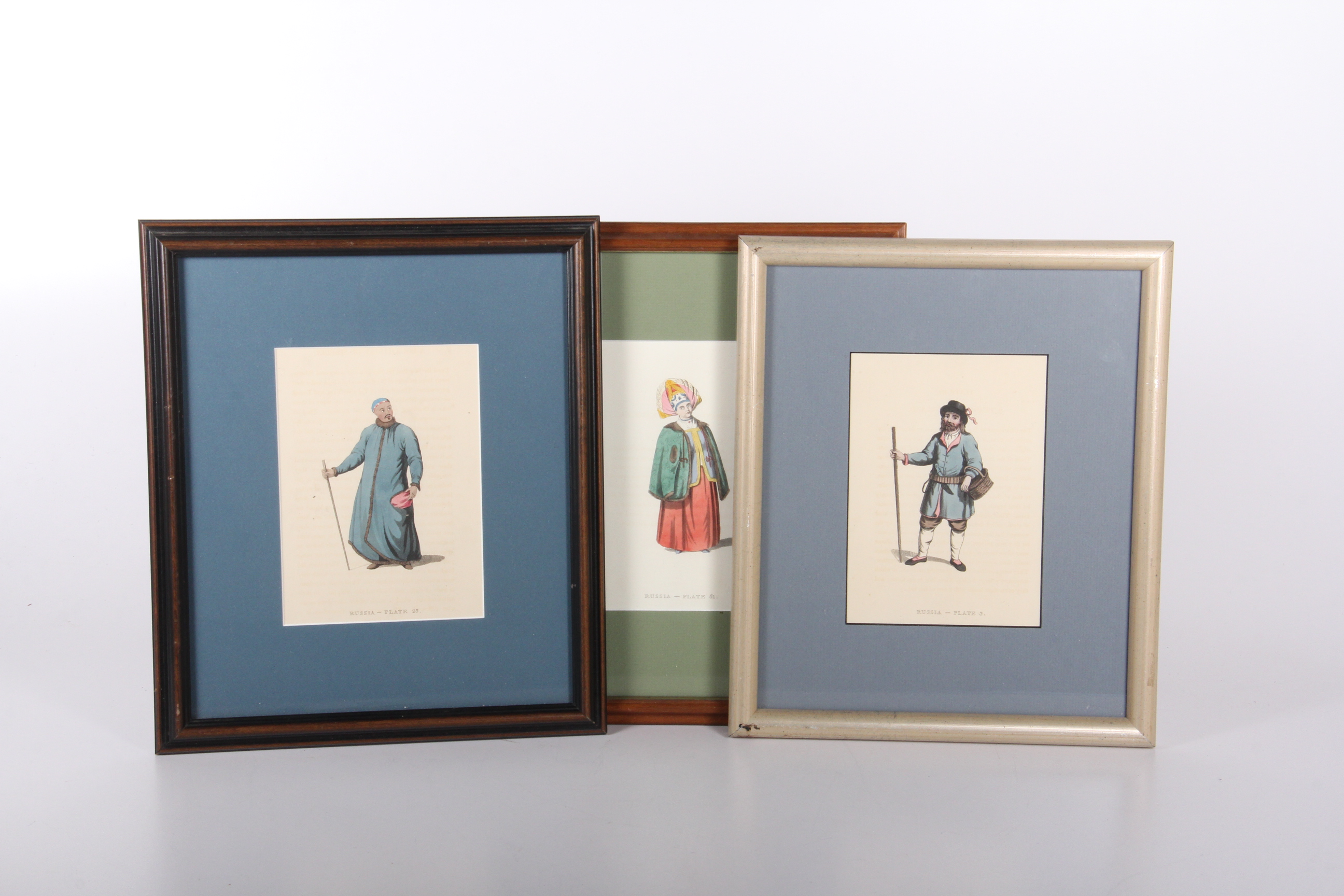 Trio of Vintage Bookplate Fashion Prints