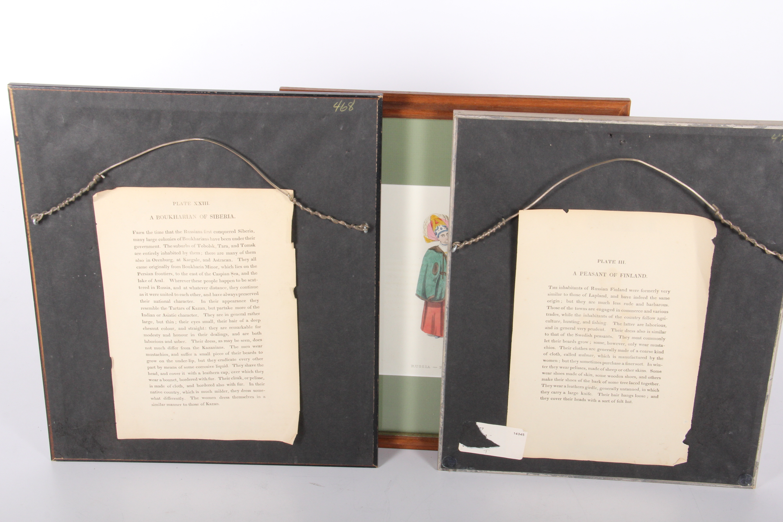 Trio of Vintage Bookplate Fashion Prints